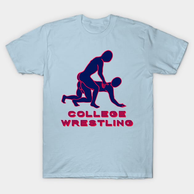 College Wrestling (Mount Art) T-Shirt by JasonLloyd